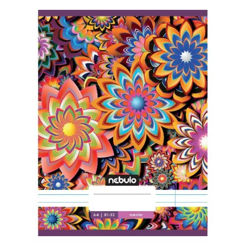 Füzet vonalas NEBULO A/4 32 lapos 81-32 L-Design 12 darabos