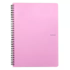 Spirálfüzet vonalas PASTELINI A/4 60 lapos pink