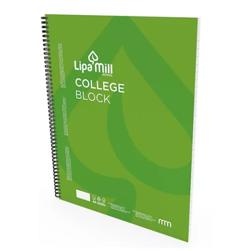 Spirálfüzet vonalas LIPAMILL A/4 70 lapos College block