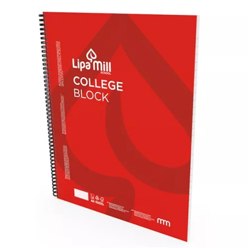 Spirálfüzet vonalas LIPAMILL A/4 70 lapos College block