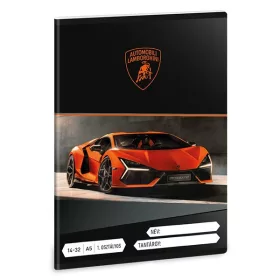   Füzet vonalas ARS UNA A/5 32 lapos 14-32 1.osztályos Lamborghini narancssárga