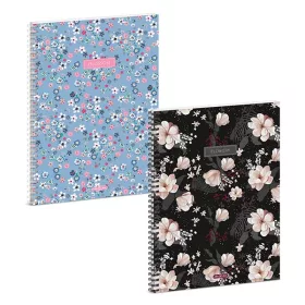 Spirálfüzet kockás ARS UNA Flowery A/4 60 lapos