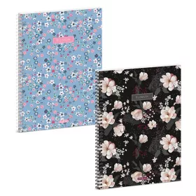 Spirálfüzet sima ARS UNA Flowery A/4 60 lapos