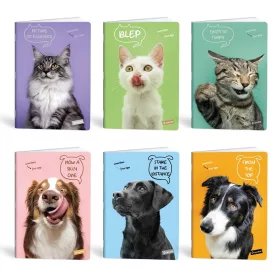 Füzet kockás LIPAMILL A/4 40 lapos Pets