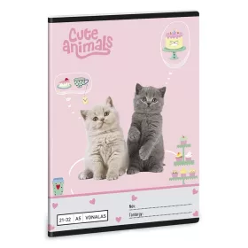   Füzet vonalas ARS UNA A/5 32 lapos 21-32 4-8.osztályos Cute Animals-Tea Party