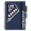 Spirálfüzet kockás ASTRA PAP A/5 100 lapos perforált színregiszteres Ombre sötét