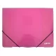 Gumis mappa E-COLLECTION A/4 műanyag pink