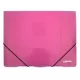 Gumis mappa ELECTRA A/4 műanyag pink