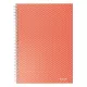 Spirálfüzet vonalas ESSELTE A/5 80 lapos Colour Breeze korall