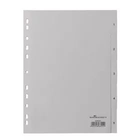   Regiszter DURABLE műanyag nyomtatott A/4 1-5 részes szürke