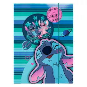   Gumis mappa COOLPACK Lilo és Stitch A/4 kék csíkos mintás