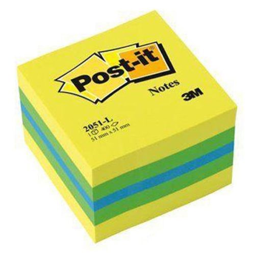 Öntapadós jegyzet 3M Post-it LP2051L 51x51mm mini kocka lime 400 lap
