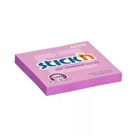   Öntapadós jegyzettömb STICK'N 76x76mm 360°-ban tapadó rózsaszín 100 lap