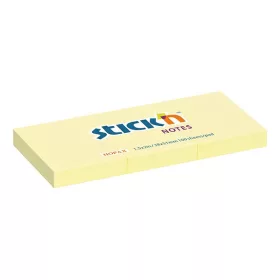   Öntapadós jegyzettömb STICK'N 38x51mm pasztell sárga 3x100 lap