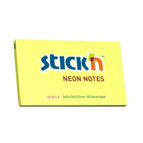   Öntapadós jegyzettömb STICK'N 76x127mm sárga 100 lap