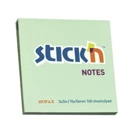   Öntapadós jegyzettömb STICK'N 76x76mm pasztell zöld 100 lap