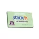 Öntapadós jegyzettömb STICK'N 76x127mm 360°-ban tapadó zöld 100 lap
