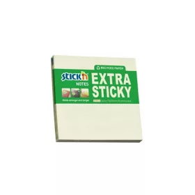   Öntapadós jegyzettömb STICK'N extra erős 76x76mm újrahasznosított pasztell sárga 90 lap