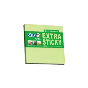   Öntapadós jegyzettömb STICK'N extra erős 76x76mm újrahasznosított pasztell zöld 90 lap