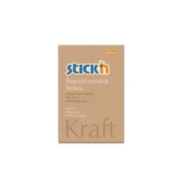  Öntapadós jegyzettömb STICK'N Kraft notes 76x51mm újrahasznosított natúr barna 100 lap