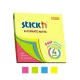 Öntapadós jegyzettömb STICK'N 76x76mm neon mix 100 lap