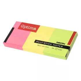 Öntapadós jegyzet OPTIMA 38x51mm neon 3x100 lap
