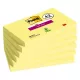 Öntapadós jegyzettömb 3M Post-it 655-6SS-CY Super Sticky 76x127mm kanári sárga 4+2x90 lap