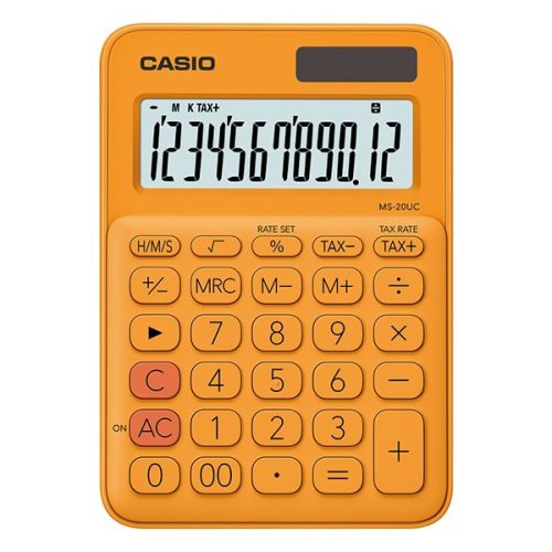 Számológép asztali CASIO MS 20 UC 12 digit narancs