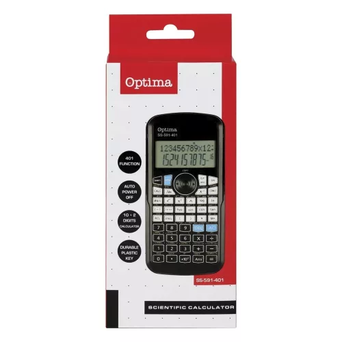 Számológép tudományos OPTIMA SS-591 401 funkciós 12 digit