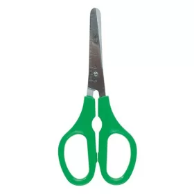 Olló iskolai GRAND kerekített vonalzós 13cm zöld