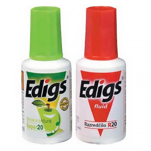 Hibajavító szett EDIGS ecsetes hibajavító folyadék+higító 20 ml
