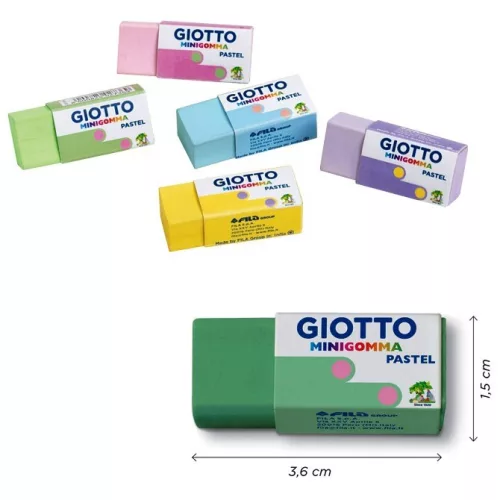 Radír GIOTTO mini gomma pasztell színek