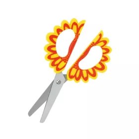   Olló iskolai FIORELLO GR-1509 virágos fogó rész kerekített 15cm