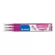 Tollbetét roller PILOT Frixion Clicker/Ball radírozható 0,25 mm rózsaszín 3 darabos
