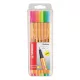 Tűfilc STABILO Point 88 neon 6 darabos
