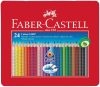 Színes ceruza FABER-CASTELL Grip háromszögletű fémdobozos 24 db/készlet