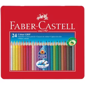   Színes ceruza FABER-CASTELL Grip háromszögletű fémdobozos 24 darabos