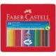 Színes ceruza FABER-CASTELL Grip háromszögletű fémdobozos 24 darabos