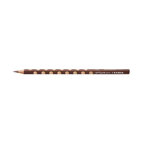 Színes ceruza LYRA Groove Slim háromszögletű vékony sötétbarna