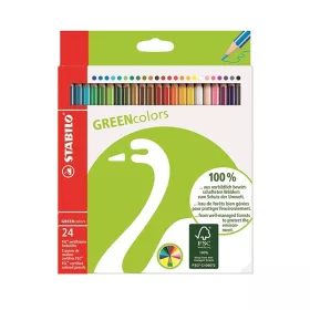   Színes ceruza STABILO Greencolors hatszögletű környezetbarát 24 darabos