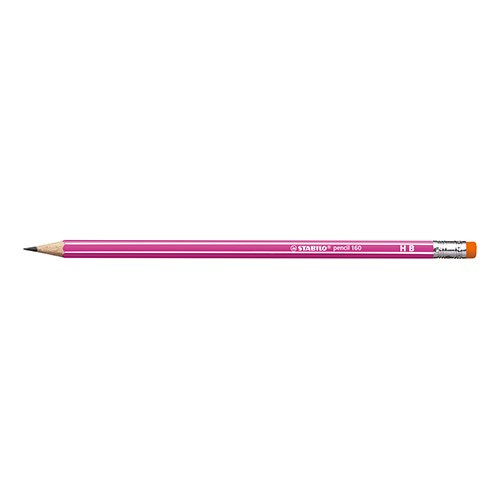 Grafitceruza STABILO Pencil 160 2B hatszögletű rózsaszín radíros