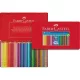 Színes ceruza FABER-CASTELL Grip háromszögletű fémdobozos 36 darabos