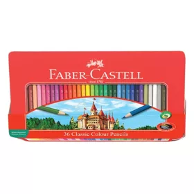   Színes ceruza FABER-CASTELL hatszögletű fémdobozos 36 darabos