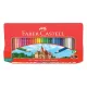 Színes ceruza FABER-CASTELL hatszögletű fémdobozos 36 darabos