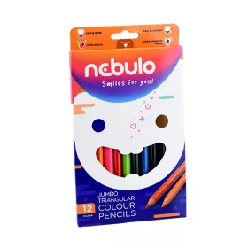 Színes ceruza NEBULO Jumbo háromszögletű 12 darabos