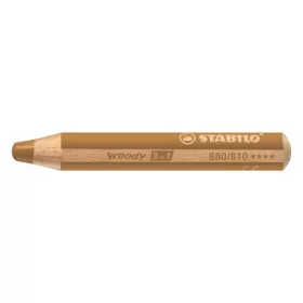 Színes ceruza STABILO Woody 3in1 hengeres vastag arany