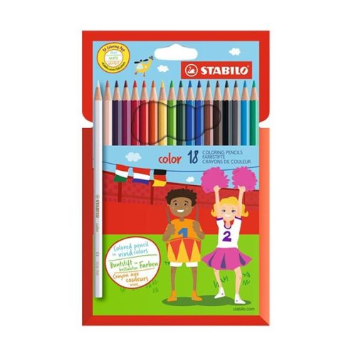 Színes ceruza STABILO Color Swano hatszögletű 18 db/készlet
