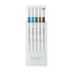 Tűfilc UNI EMOTT 5 darabos 0,4mm (égkék, türkiz, pálmazöld, sötétsárga, barna)