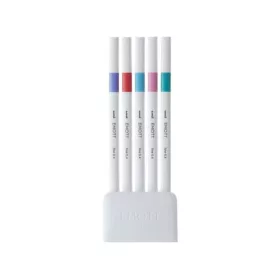   Tűfilc UNI EMOTT 5 darabos 0,4mm (világoslila, korall piros, világoskék, világosrózsaszín, smaragdzöld)