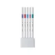 Tűfilc UNI EMOTT 5 darabos 0,4mm (világoslila, korall piros, világoskék, világosrózsaszín, smaragdzöld)